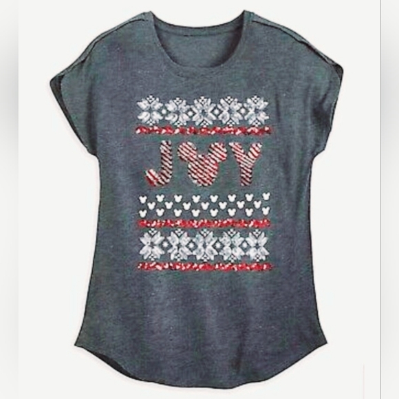 Disney Tops - Disney Parks Two Sided Sequins Christmas Joy T Shirt